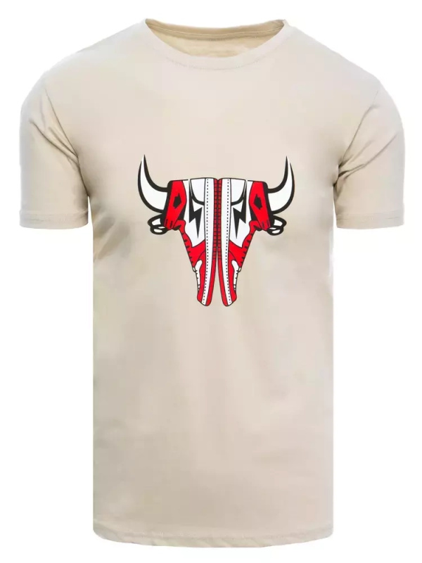 Pánské béžové tričko Dstreet RX4932 L