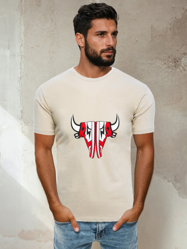 Pánské béžové tričko Dstreet RX4932 XXL