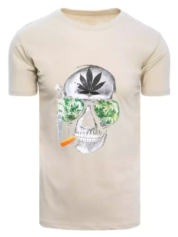 Pánské béžové tričko Dstreet RX4923 XXL