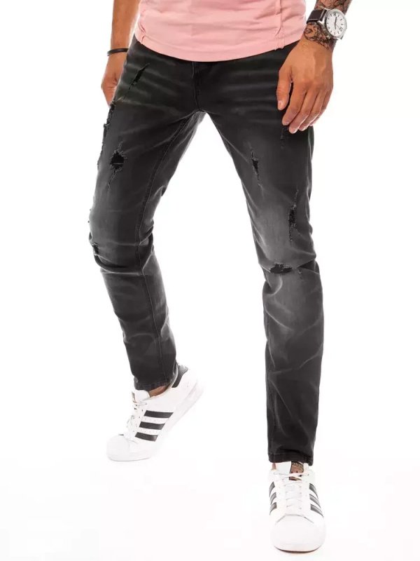 Tmavě modré pánské džíny slim fit Dstreet UX3810 Barva: Černá, Velikost: S