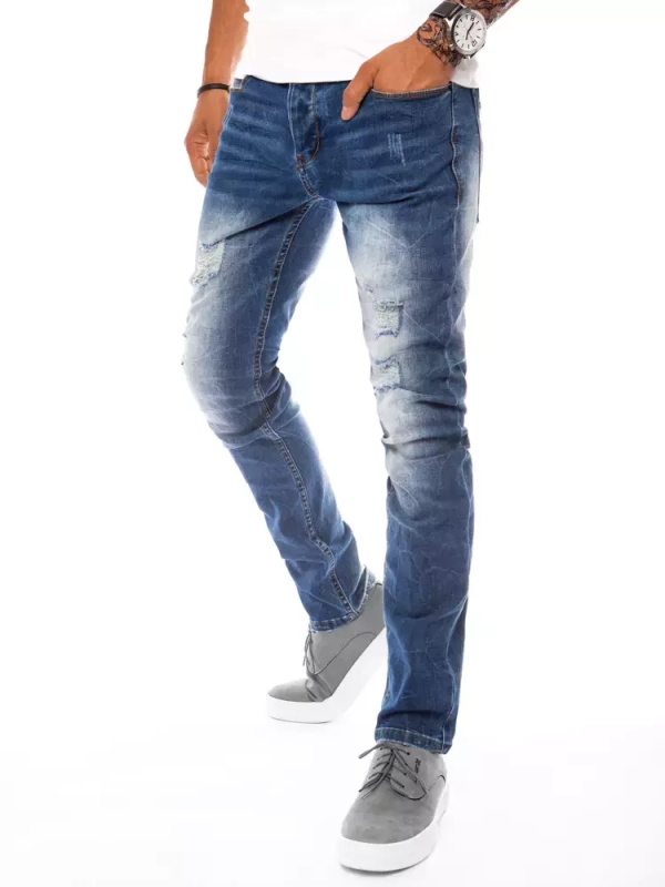 Modré pánské kalhoty Dstreet UX3821 s33