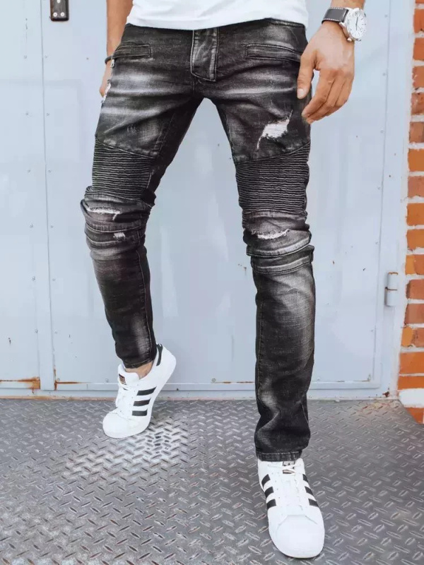 Černé pánské kalhoty Dstreet UX3815 s29