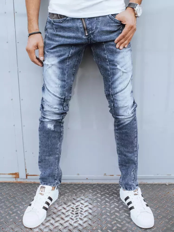 Modré pánské kalhoty Dstreet UX3813 s31