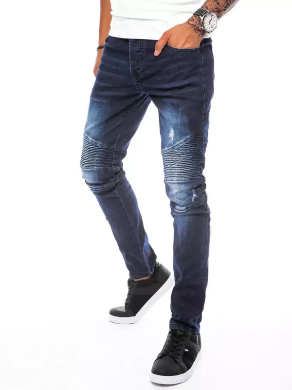 Modré pánské kalhoty Dstreet UX3804 s32