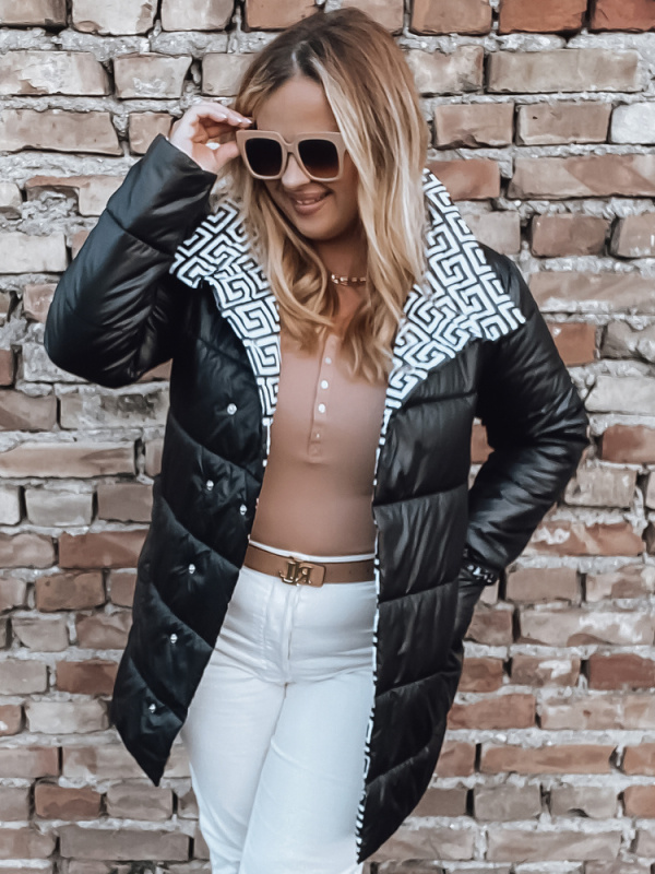 Kabát/Bunda dámská VETIS černá Dstreet TY2976 Barva: Černá, Velikost: 3XL