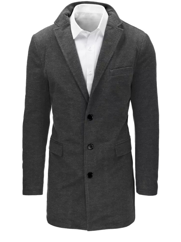 Pánský šedý kabát Dstreet CX0441 Velikost: XL
