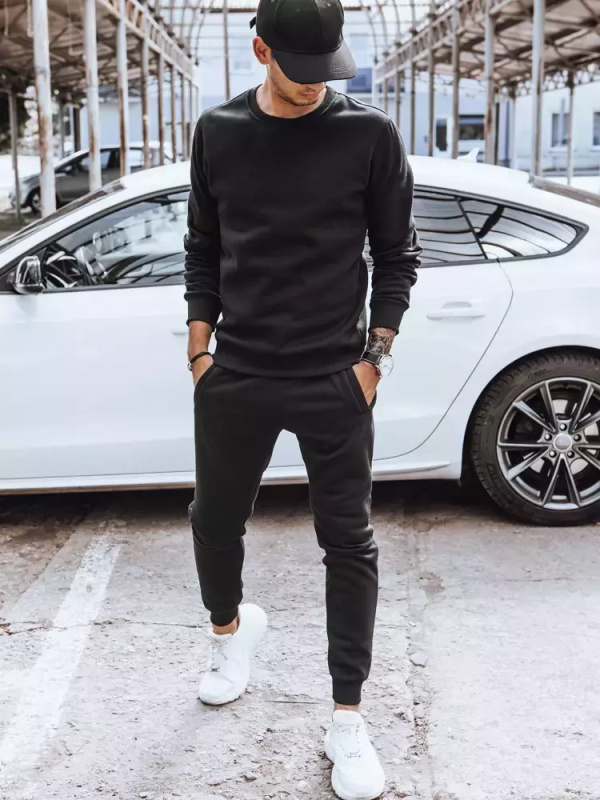 Černá zateplená pánská tepláková souprava Dstreet AX0606 L