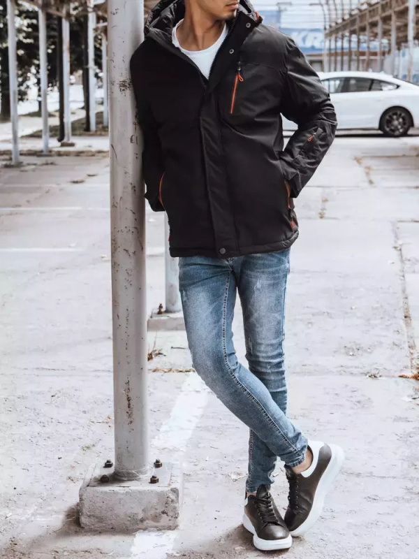 Černá pánská zimní bunda Dstreet TX4239 Barva: Černá, Velikost: XL