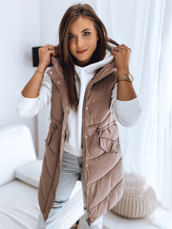 GAMIS dámská prošívaná vesta růžová Dstreet TY3292 XL