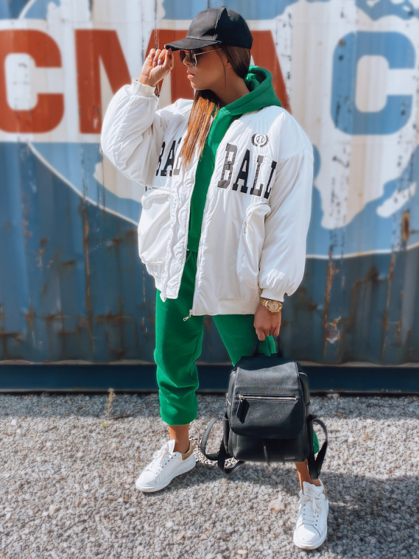 Dámská bunda baseball BASKET bílá Dstreet TY3118 Barva: Bílá, Velikost: M