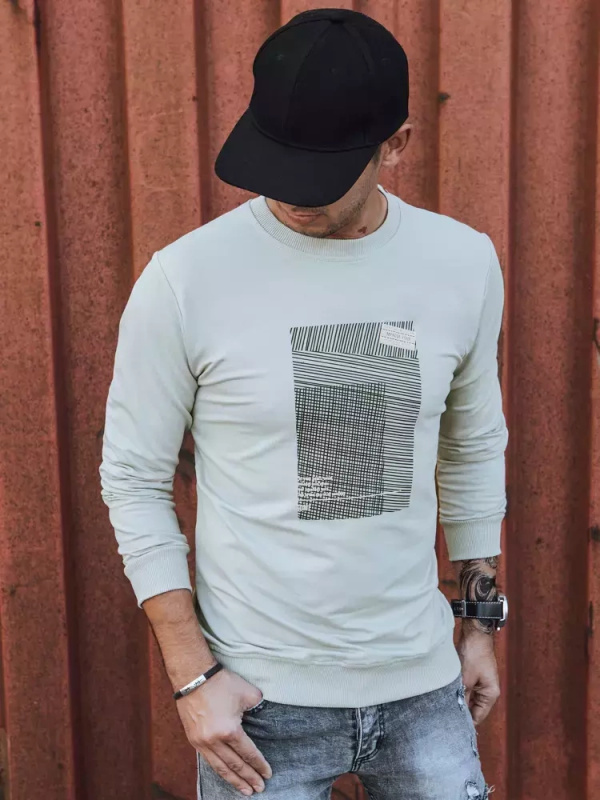 Béžová mikina s potiskem Dstreet BX5355 XXL