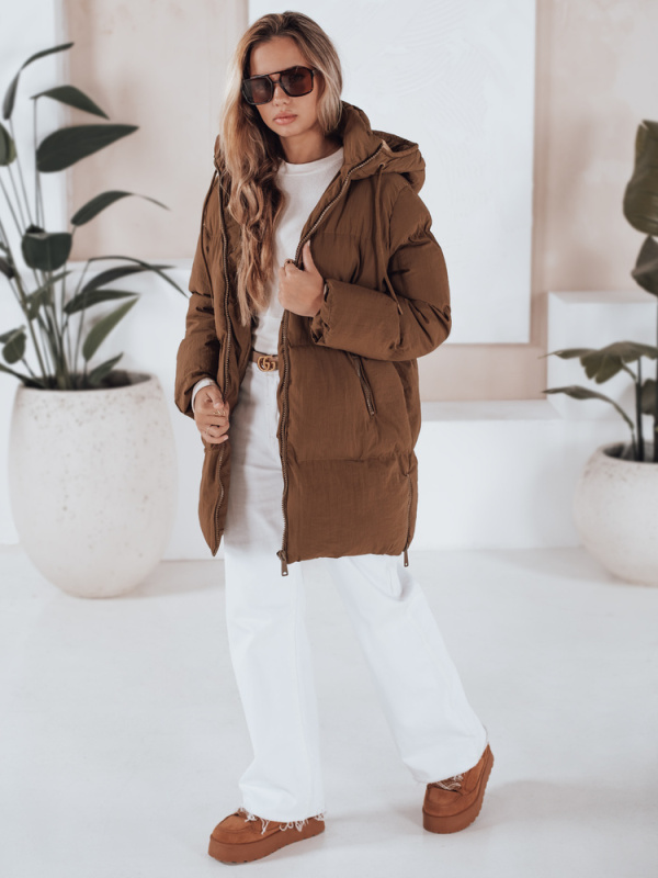 Dámská prošívaná bunda LETLIS, camel Dstreet TY3245 L/40