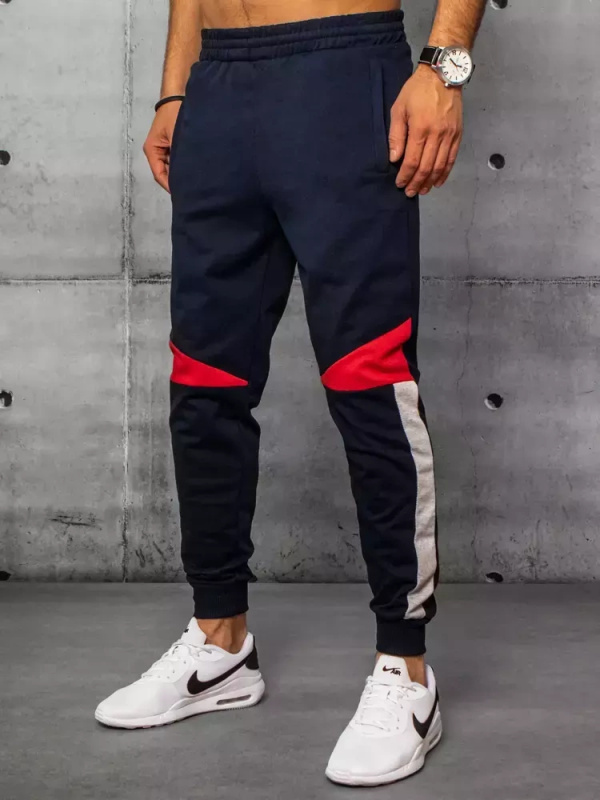 Pánské tmavě modré tepláky Dstreet UX3240 XL