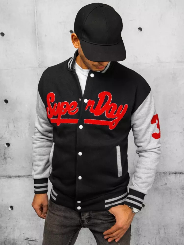 Pánská černá mikina na zip Dstreet BX5444 L