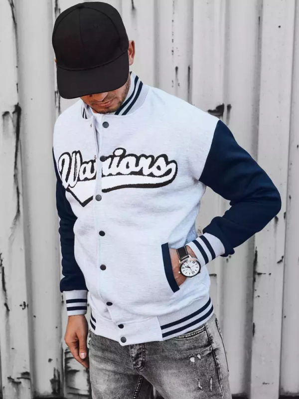 Pánská mikina na zip šedá barva Dstreet BX5431 Barva: Šedá - světle, Velikost: M