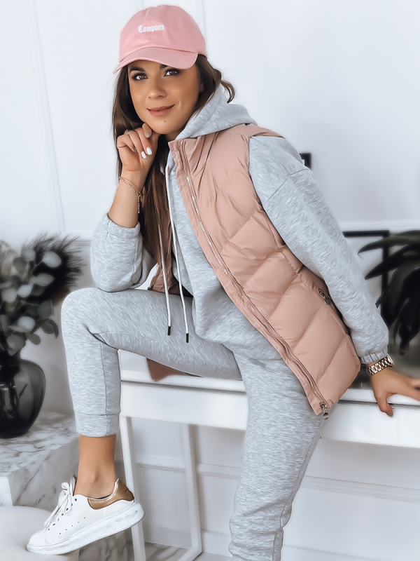 Dámská prošívaná vesta MARIN Barva růžová DSTREET TY3373 Barva: Růžová, Velikost: XL
