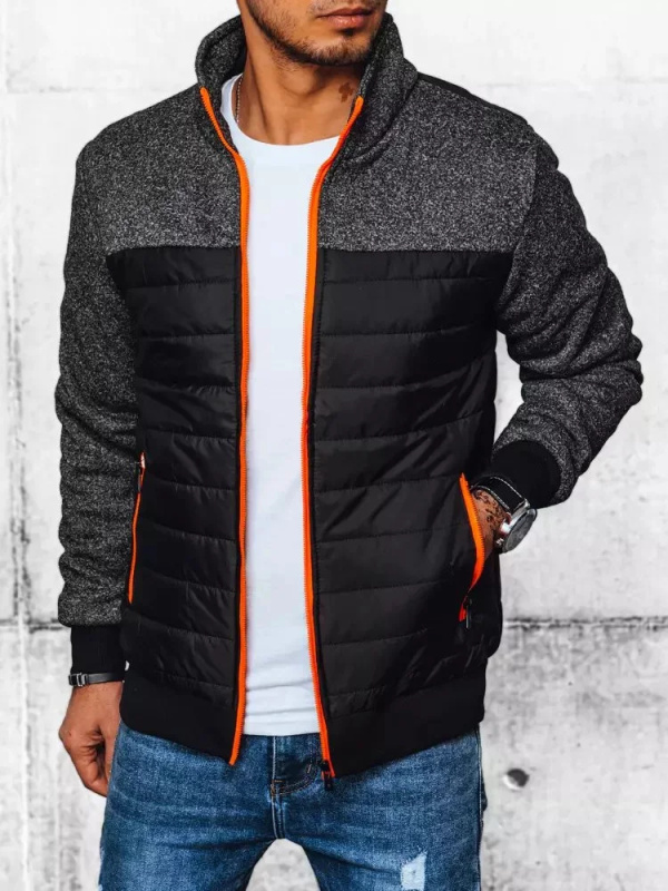 Pánská přechodná černá prošívaná bunda Dstreet TX4395 L