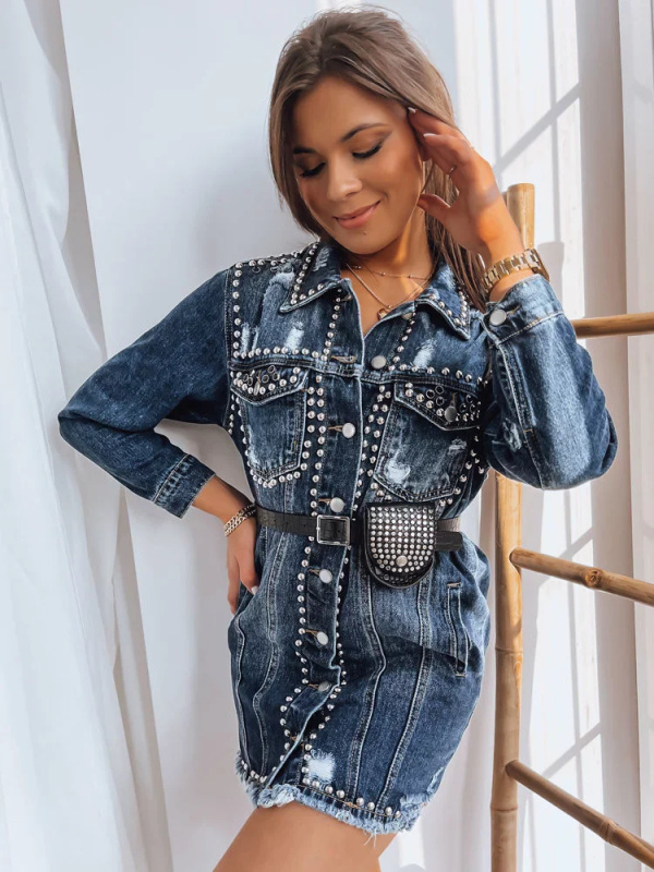 Dámská džínová bunda KALUS modrá Dstreet TY3494 M