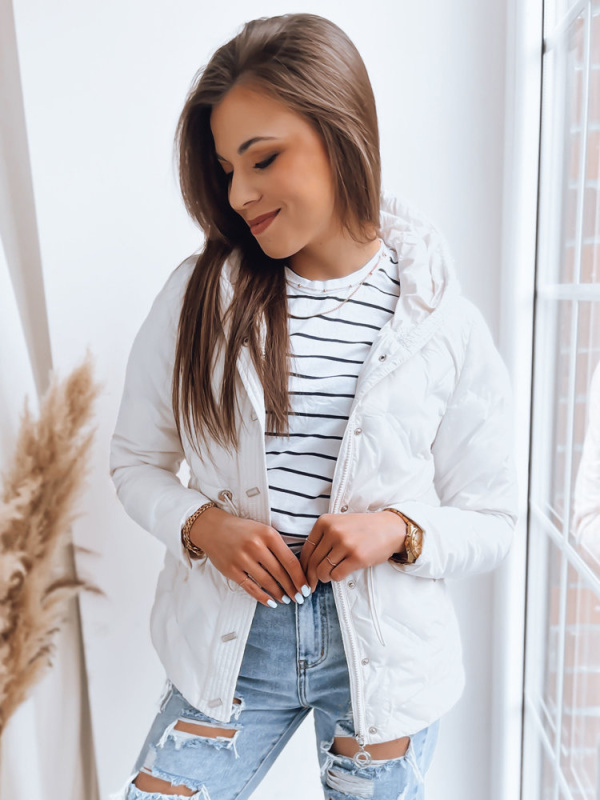 Dámská prošívaná bunda ALCAMO Barva Bílý DSTREET TY3598 Barva: Bílá, Velikost: XL