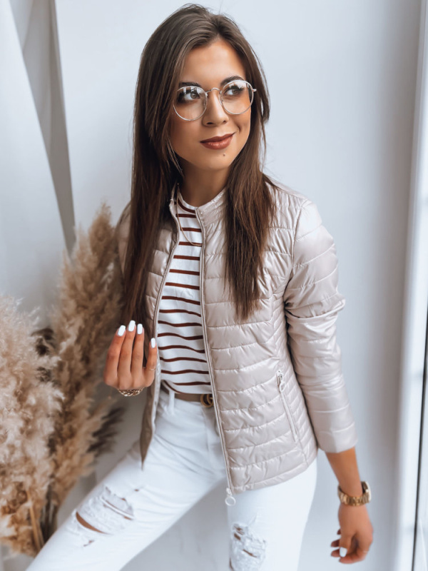 Dámská prošívaná bunda FRITARA Barva černá DSTREET TY3592 Barva: Béžová, Velikost: XL