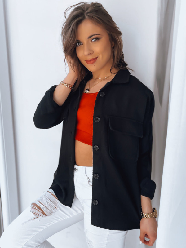 Dámská košile bunda SUNSET Barva žlutá DSTREET TY3507 Barva: Černá, Velikost: L