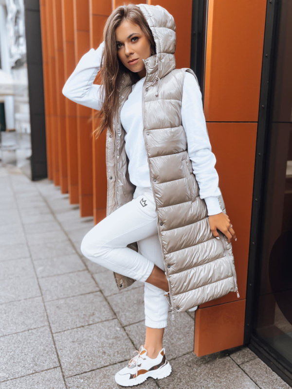 Dámská prošívaná vesta GANTINI Barva černá DSTREET TY3739 Barva: Béžová, Velikost: M