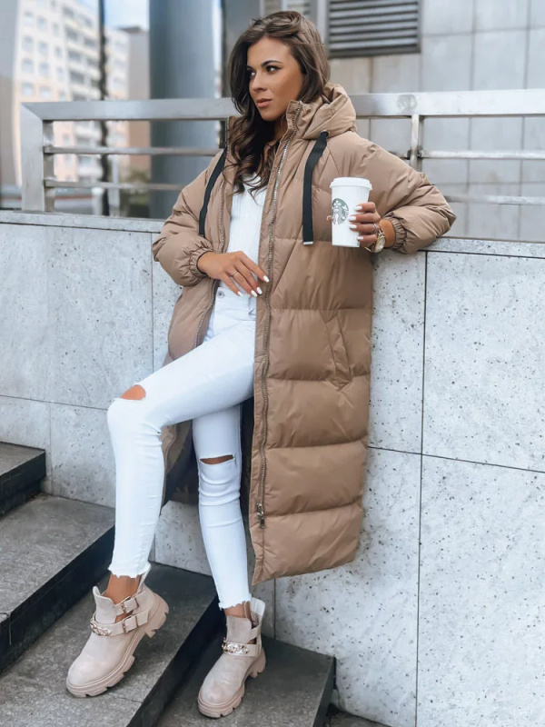 Dámská zimní bunda COZYSEASON, tmavě béžová, Dstreet TY3759 Velikost: XL