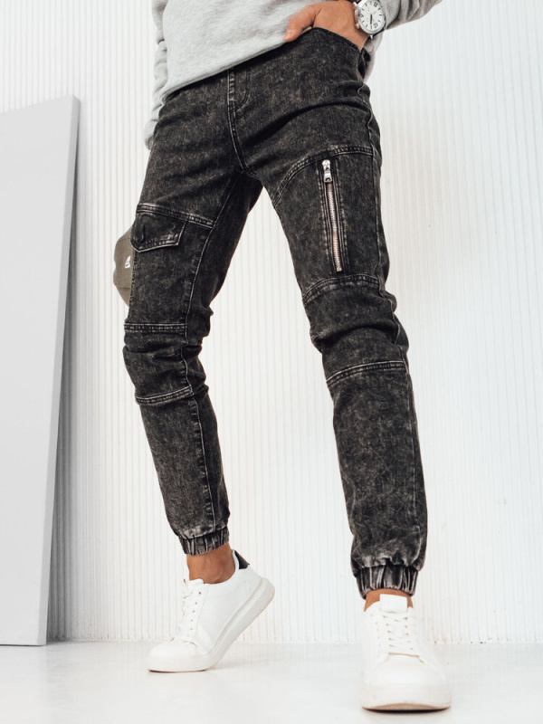 Pánské džínové joggery černé Dstreet UX3944 XL