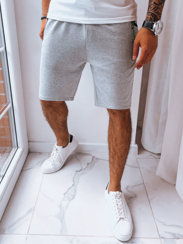 Pánské kraťasy sportovní Barva černá DSTREET SX2227 Barva: Šedá - světle, Velikost: M