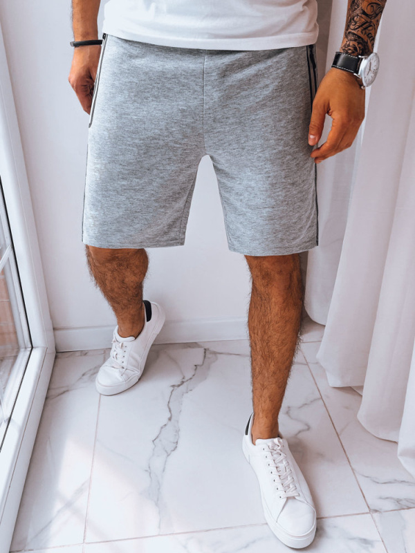 Pánské kraťasy sportovní Barva světle šedá DSTREET SX2217 Barva: Šedá - světle, Velikost: XXL