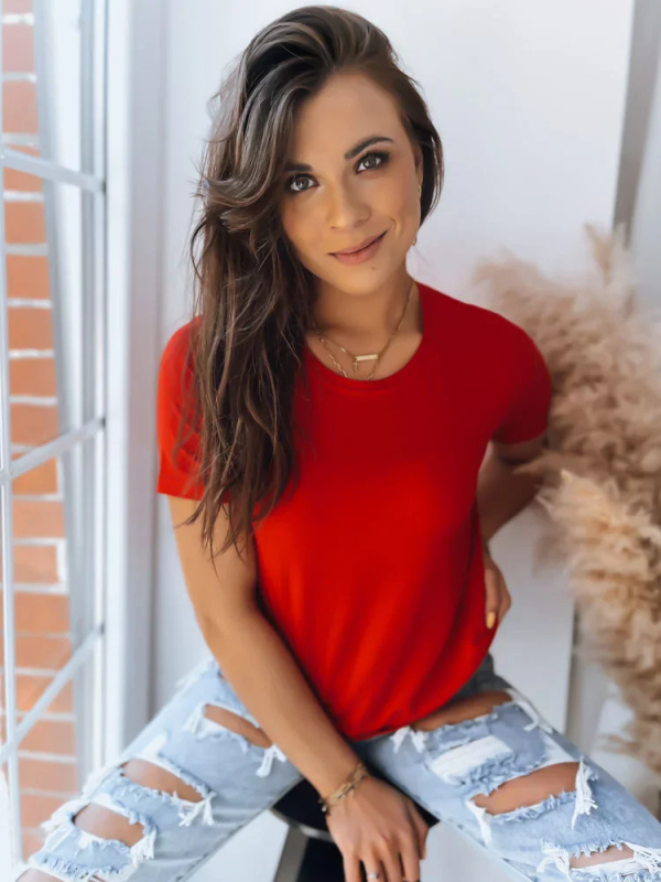 Dámské tričko MAYLA červené Dstreet RY2210 XL