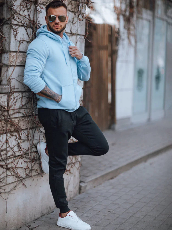 Modročerná pánská tepláková souprava Dstreet AX0741 L