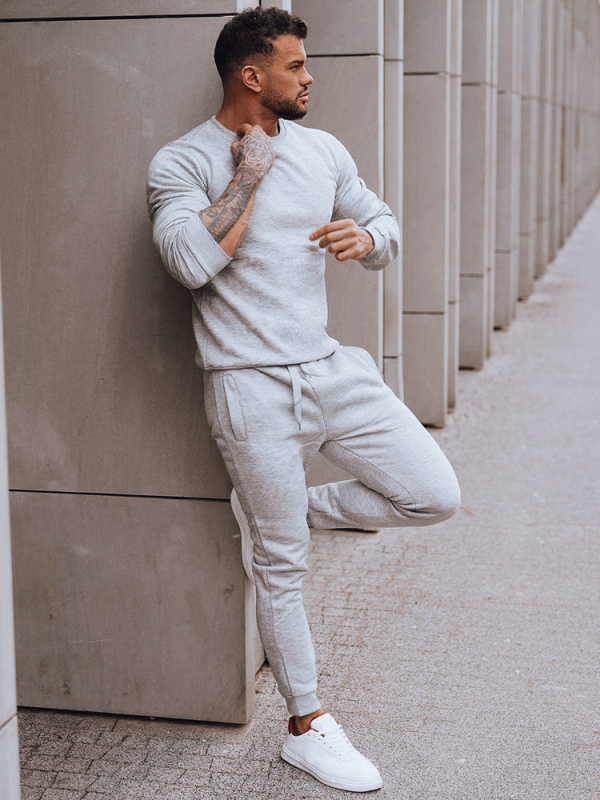 Světle šedá pánská tepláková souprava Dstreet AX0738 L