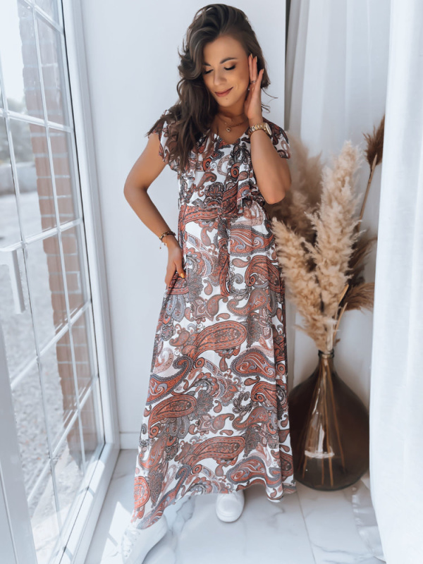 Maxi šaty CRESPO bílé Dstreet EY2304 S