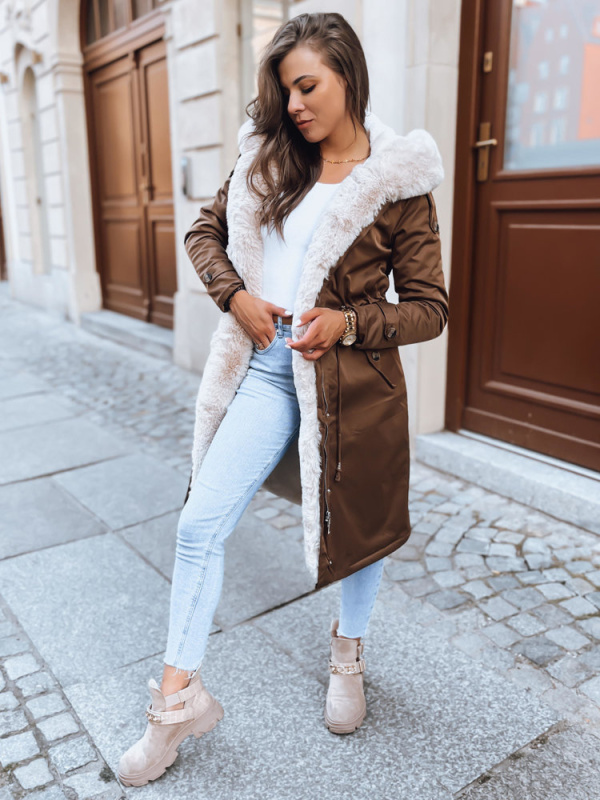 Dámská bunda parka HARPERSOFT Barva černá DSTREET TY3685 Barva: Béžová, Velikost: XL