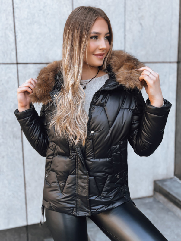 Dámská zimní bunda SNOW Barva béžová DSTREET TY3817 Barva: Černá, Velikost: L