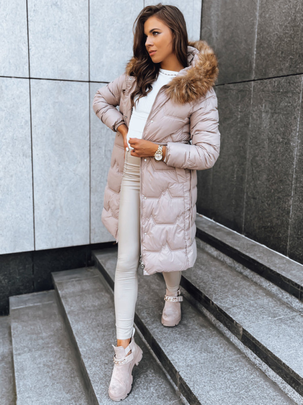 Dámská zimní bunda GOLDEN LILY Barva béžová DSTREET TY3813 Barva: Béžová, Velikost: XXL