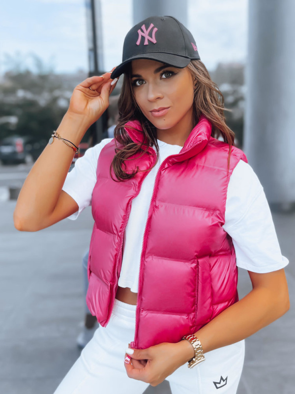 Dámská sportovní vesta RASBERRY BUSH fuchsiová Dstreet TY3808 Velikost: S