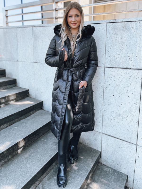 Dámský zimní kabát SCARLET Barva kamelová DSTREET TY3805 Barva: Černá, Velikost: L