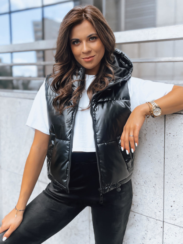 Dámská prošívaná vesta ASHE černá Dstreet TY3777 Velikost: S