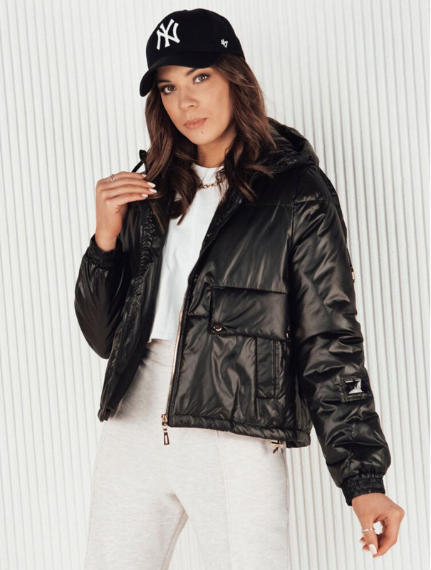 Dámská přechodná bunda ARON černá Dstreet TY4113 Velikost: M