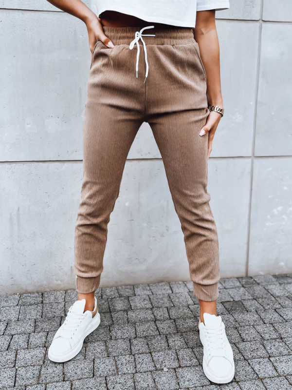 LUNASLEEP dámské tepláky, camel, Dstreet UY1650 XL / XXL