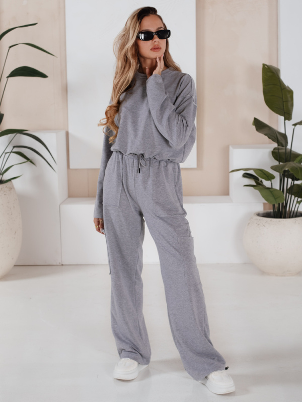 CHARM dámská tepláková souprava světle šedá Dstreet AY0958 S