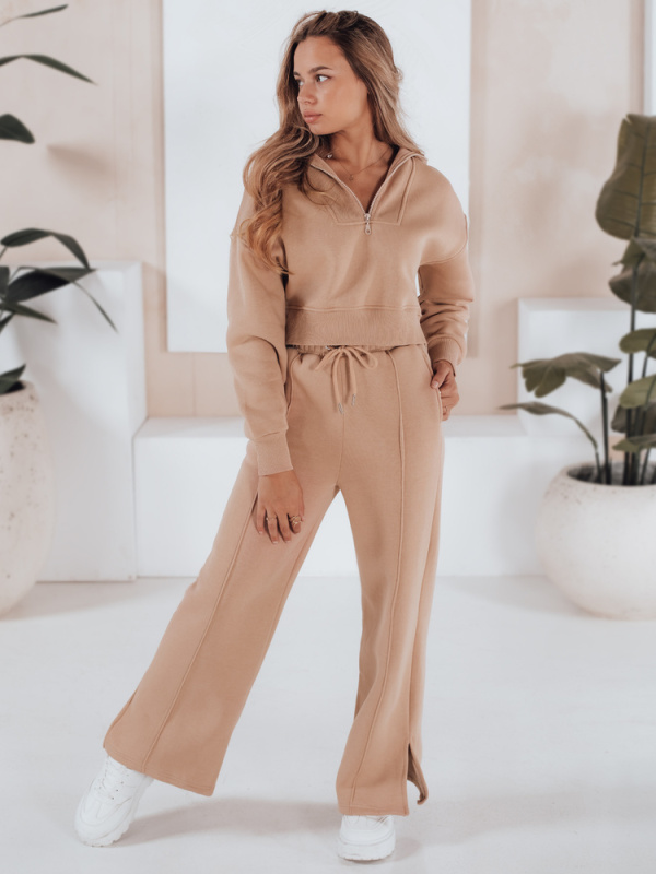 Dámská tepláková souprava MARINO béžová Dstreet AY0975 Velikost: S