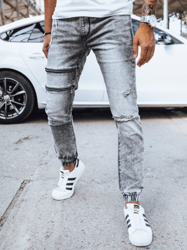 Pánské džínové joggery šedé Dstreet UX4039 S