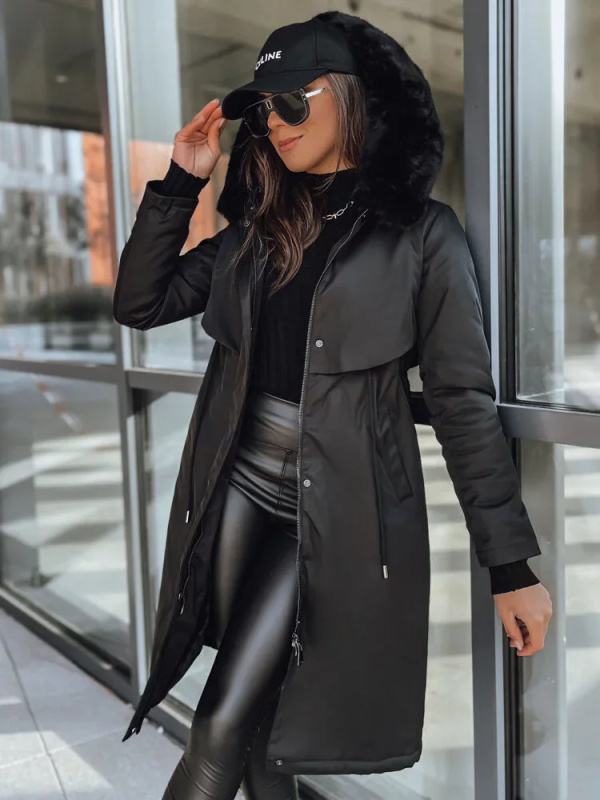 Dámská zimní bunda LUSTER parka černá Dstreet TY3954 Velikost: S