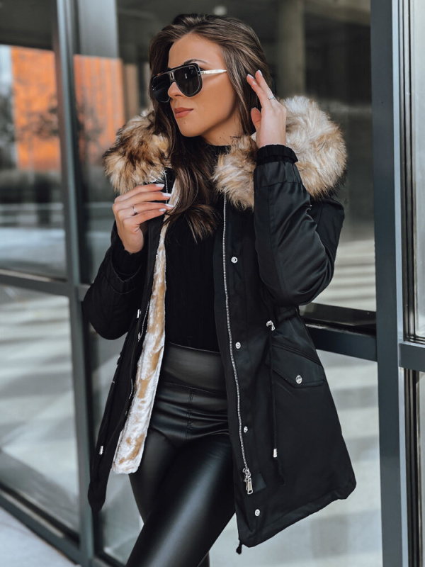 GARNET dámská zimní bunda parka černá Dstreet TY3947 Velikost: XS