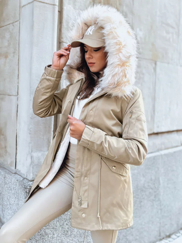 Dámská zimní parka GARNET béžová Dstreet TY3946 M