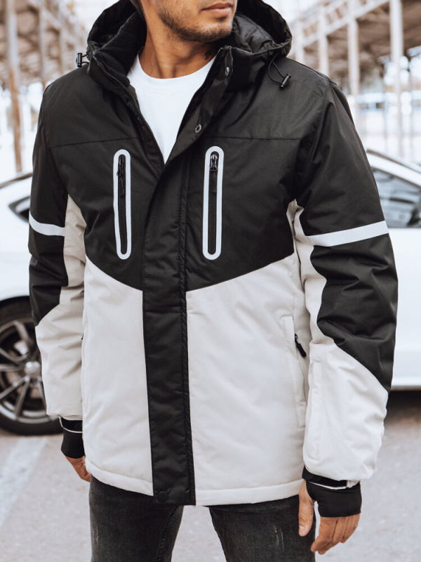 Pánská zimní bunda Barva černá DSTREET TX4563 Barva: Černá, Velikost: 3XL