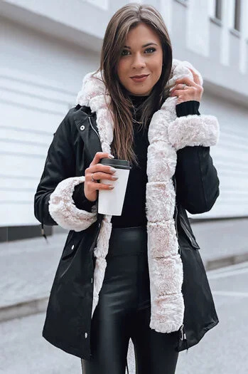 ARCTIC dámská zimní bunda parka černá Dstreet TY3985 Velikost: S